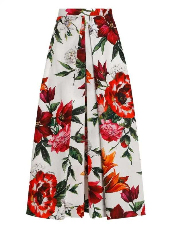 browns Dolce & Gabbana floral-print midi skirt | Browns A-Line Skirts