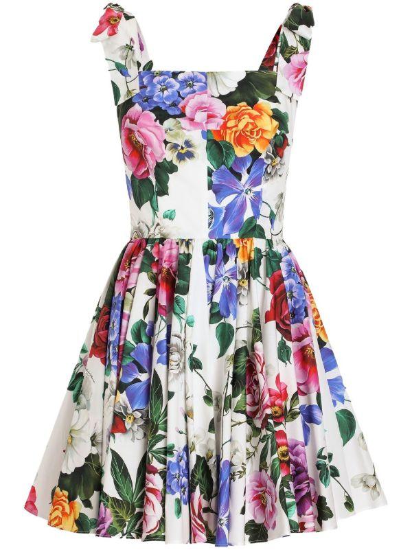browns Dolce & Gabbana Floral-Print Mini Dress | Browns Cocktail & Party Dresses