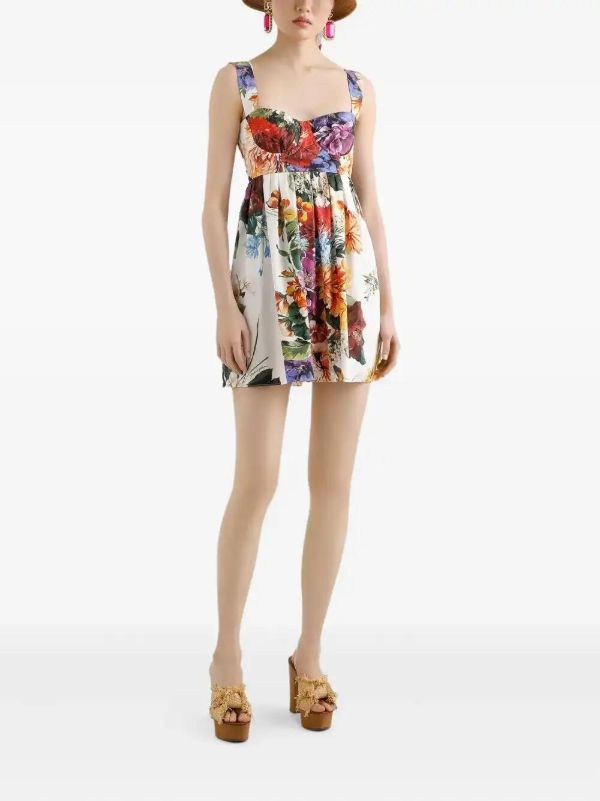 Browns Dolce & Gabbana Floral-print Mini Dress | Browns Day Dresses