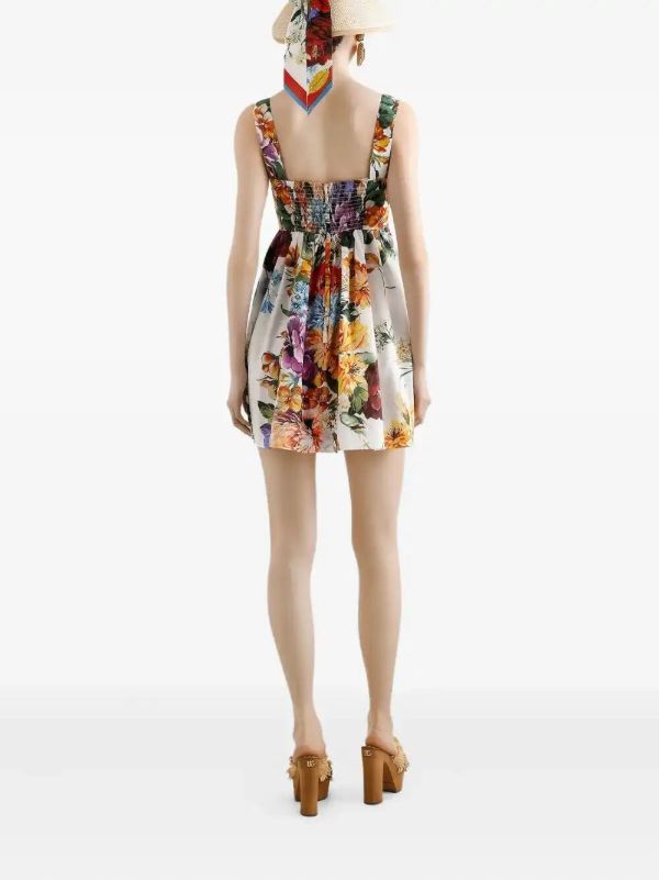 Browns Dolce & Gabbana Floral-print Mini Dress | Browns Day Dresses
