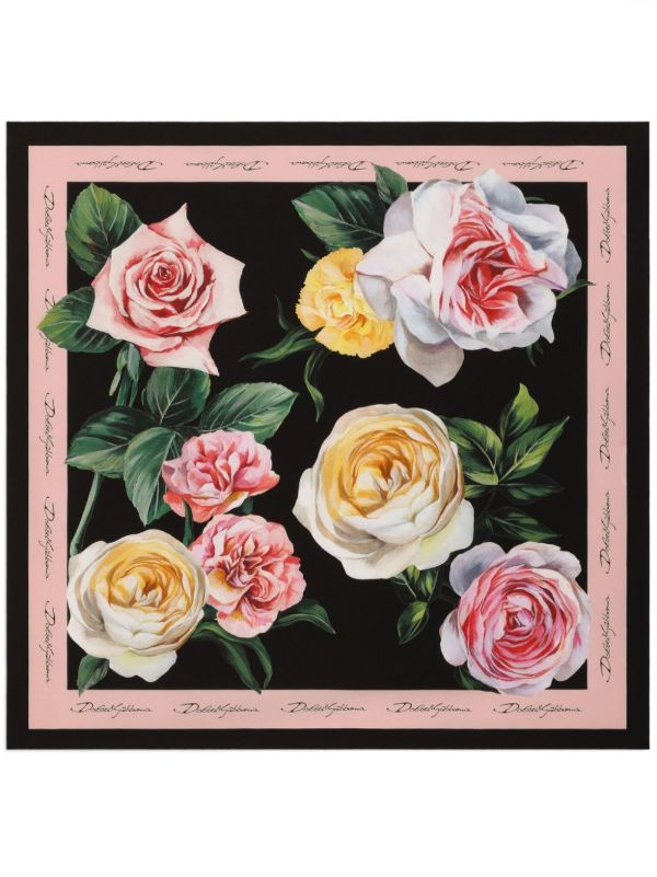 browns Dolce & Gabbana Floral-Print Scarf | Browns Scarves