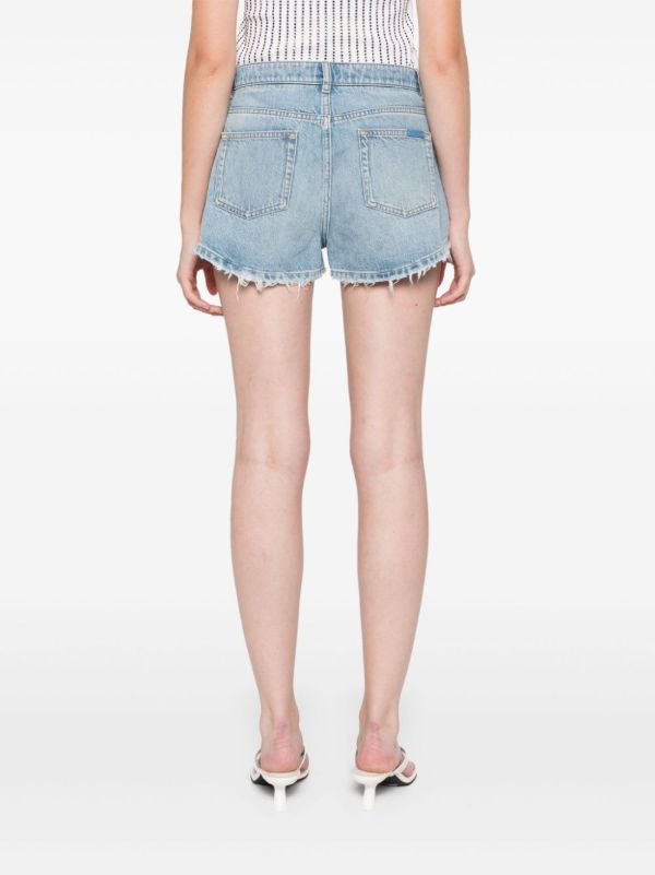 Browns Dolce & Gabbana Frayed Cotton Denim Shorts | Browns Denim Shorts