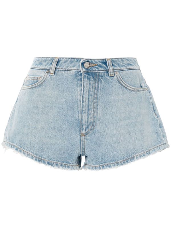 browns Dolce & Gabbana Frayed Cotton Denim Shorts | Browns Denim Shorts