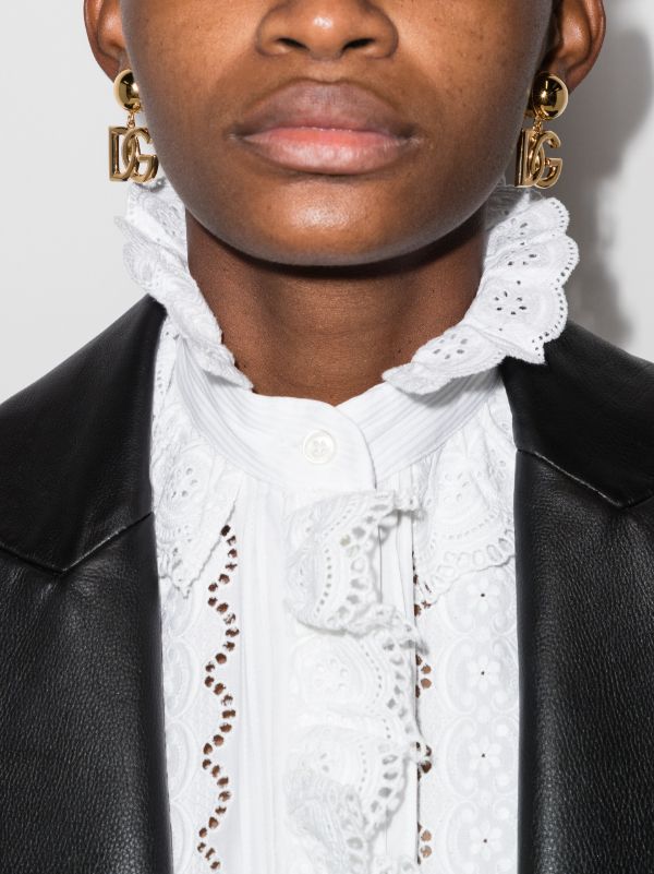 Browns Dolce & Gabbana Gold Tone DG Drop Earrings | Browns Earrings