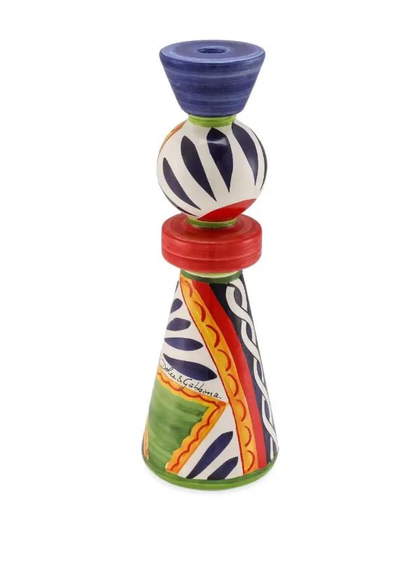 Browns Dolce & Gabbana Graphic-print Candleholder (41cm) | Browns Candle Holders