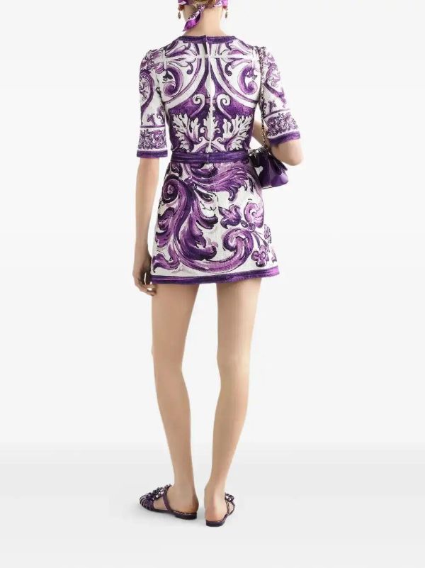 Browns Dolce & Gabbana Graphic-print Mini Dress | Browns Day Dresses