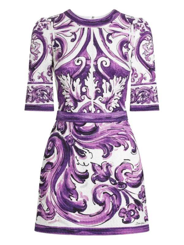 browns Dolce & Gabbana graphic-print mini dress | Browns Day Dresses