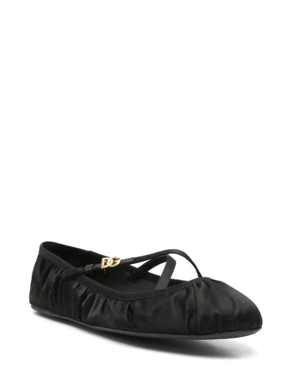 Browns Dolce & Gabbana Logo-buckle Ballet Flats | Browns Ballerina Shoes