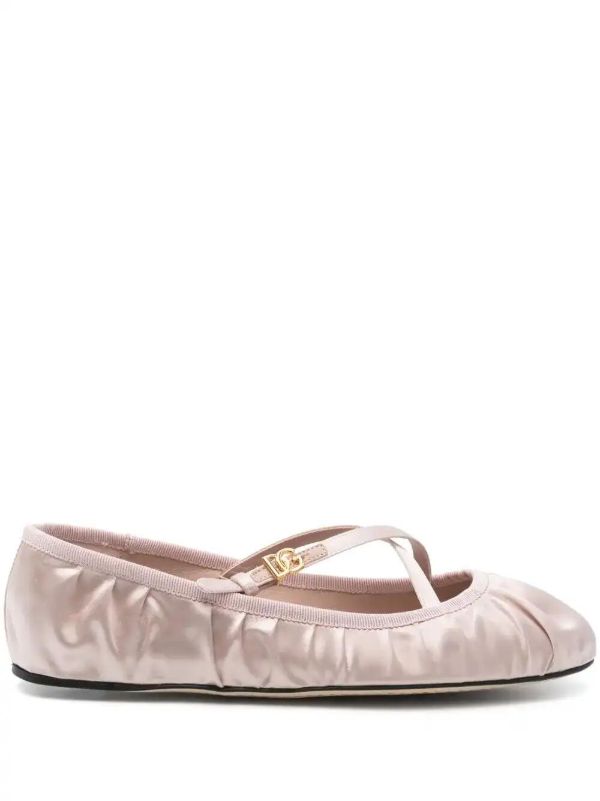 browns Dolce & Gabbana logo-buckle ballet flats | Browns Ballerina Shoes