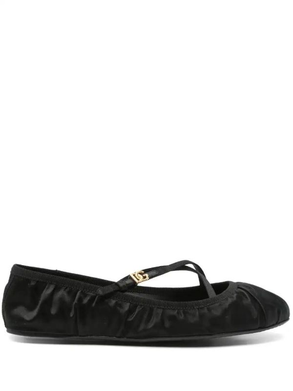 browns Dolce & Gabbana logo-buckle ballet flats | Browns Ballerina Shoes