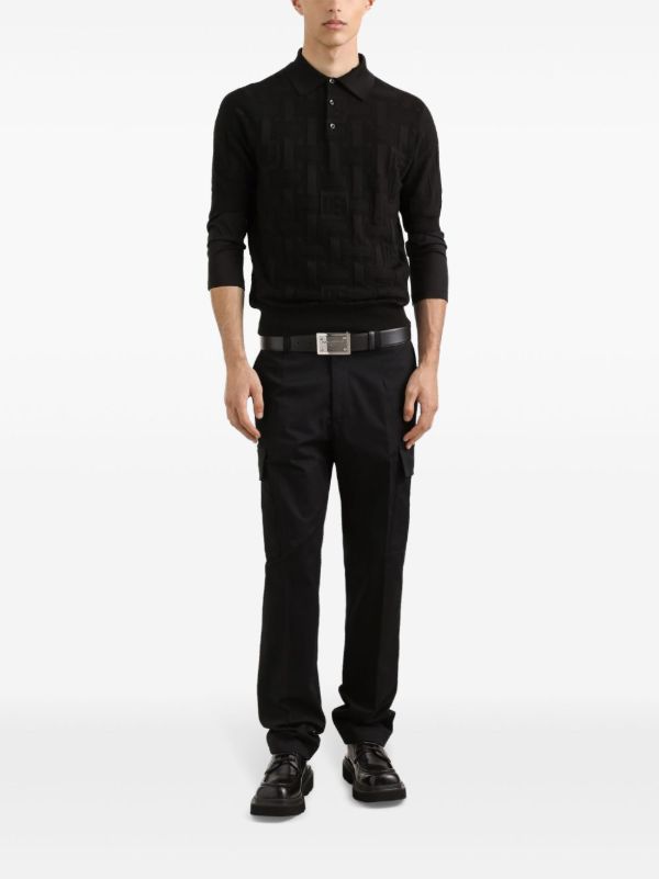 Browns Dolce & Gabbana Logo-Jacquard Polo Shirt | Browns Polo Shirts