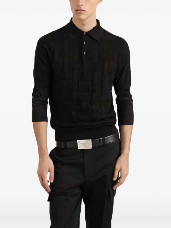 Browns Dolce & Gabbana Logo-Jacquard Polo Shirt | Browns Polo Shirts