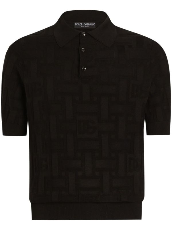 browns Dolce & Gabbana Logo-Jacquard Polo Shirt | Browns Polo Shirts