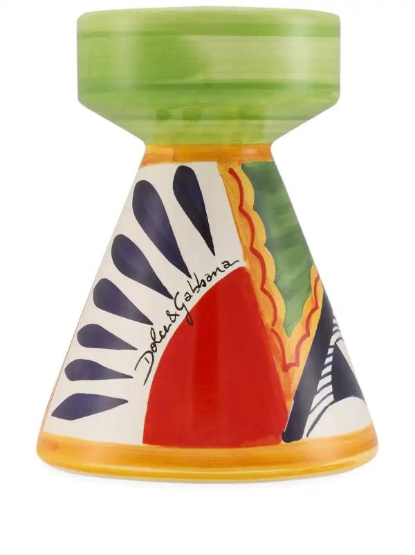 browns Dolce & Gabbana logo-print candleholder (15cm) | Browns Candle Holders
