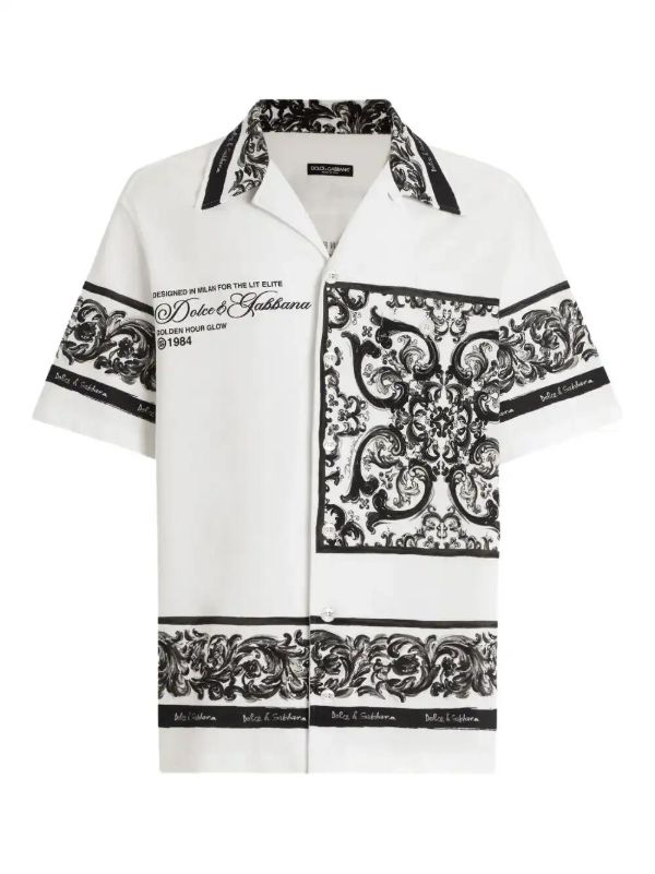 browns Dolce & Gabbana logo-print cotton shirt | Browns Shirts