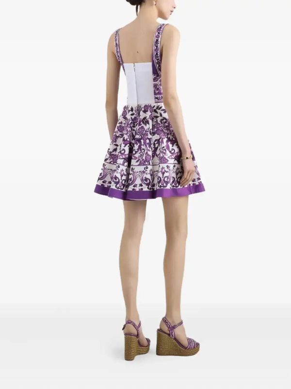 Browns Dolce & Gabbana Majolica-print Mini Dress | Browns Day Dresses