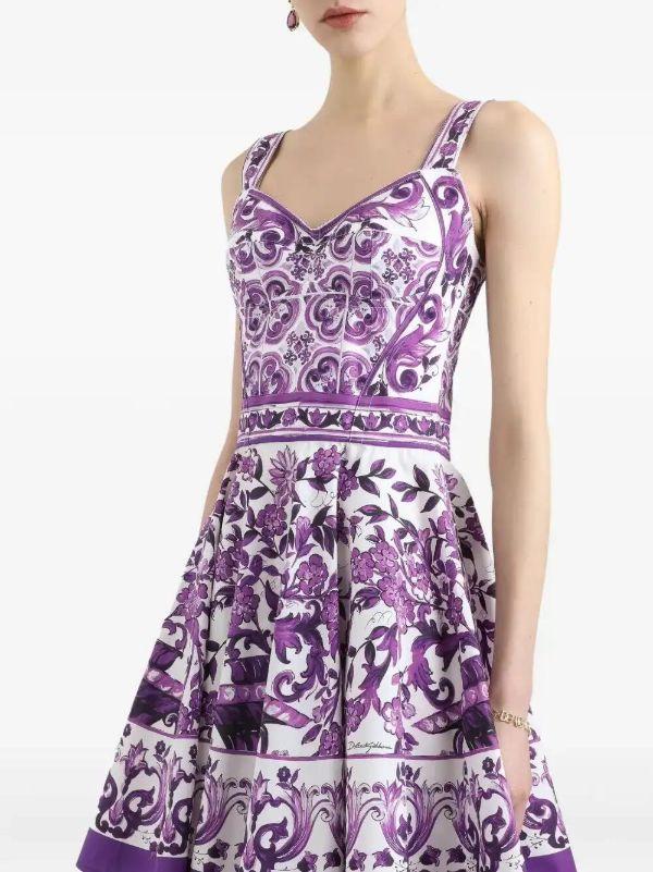 Browns Dolce & Gabbana Majolica-print Mini Dress | Browns Day Dresses