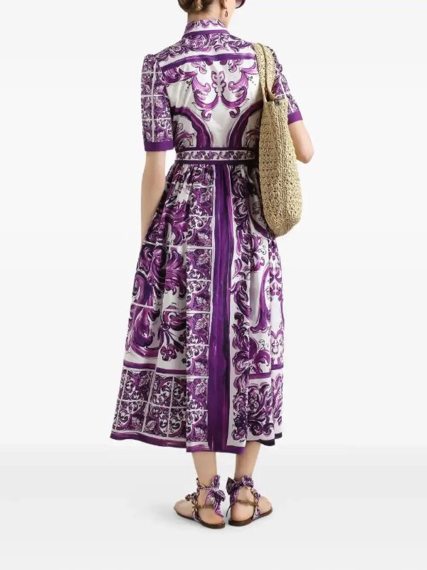 Browns Dolce & Gabbana Majolica-print Shirt Dress | Browns Day Dresses