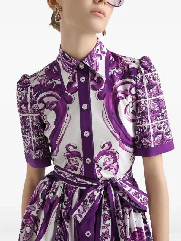 Browns Dolce & Gabbana Majolica-print Shirt Dress | Browns Day Dresses