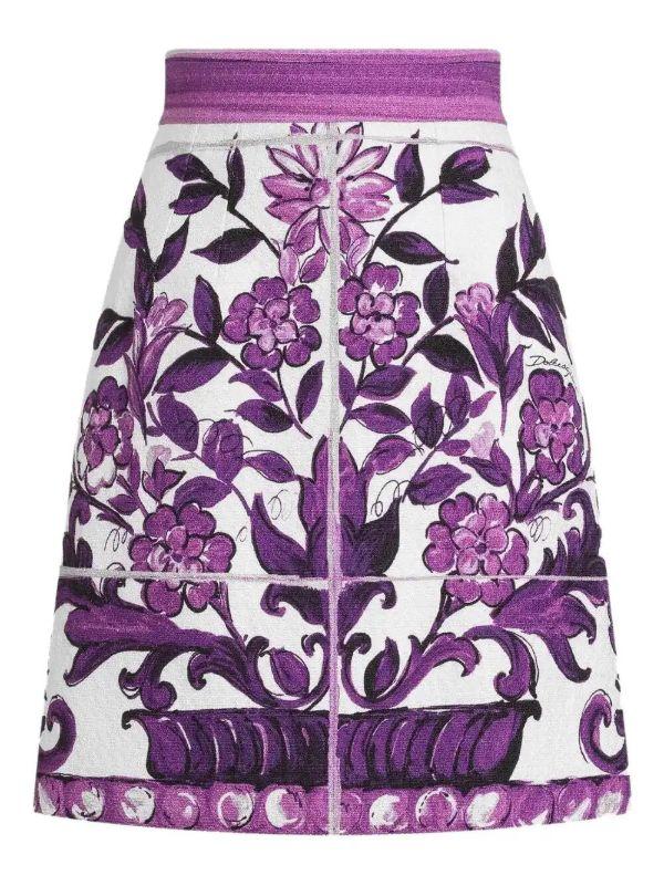 browns Dolce & Gabbana Majolica-print skirt | Browns A-Line Skirts