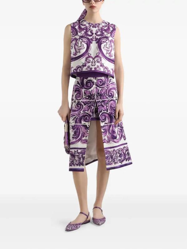 Browns Dolce & Gabbana Majolica-print Top | Browns Vests & Tank Tops