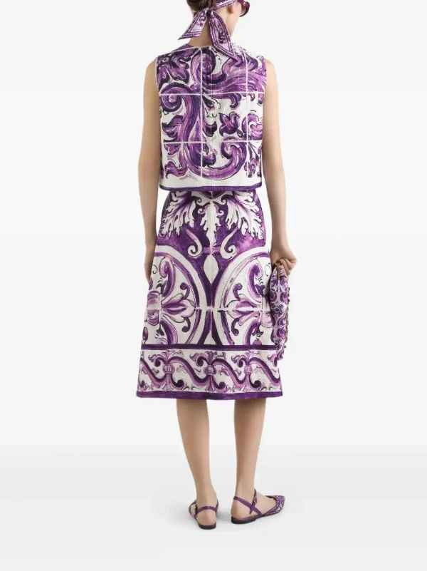 Browns Dolce & Gabbana Majolica-print Top | Browns Vests & Tank Tops