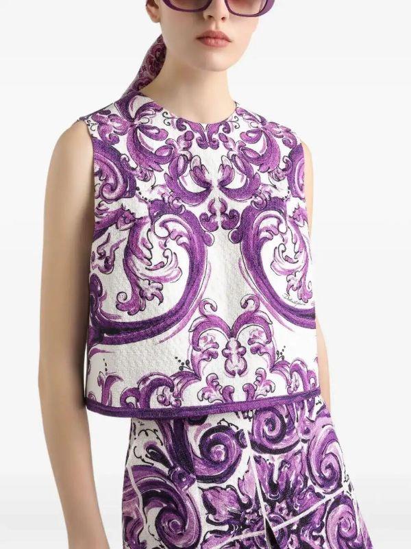 Browns Dolce & Gabbana Majolica-print Top | Browns Vests & Tank Tops