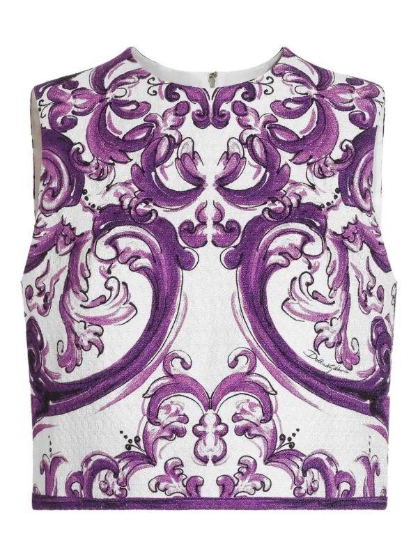 browns Dolce & Gabbana Majolica-print top | Browns Vests & Tank Tops
