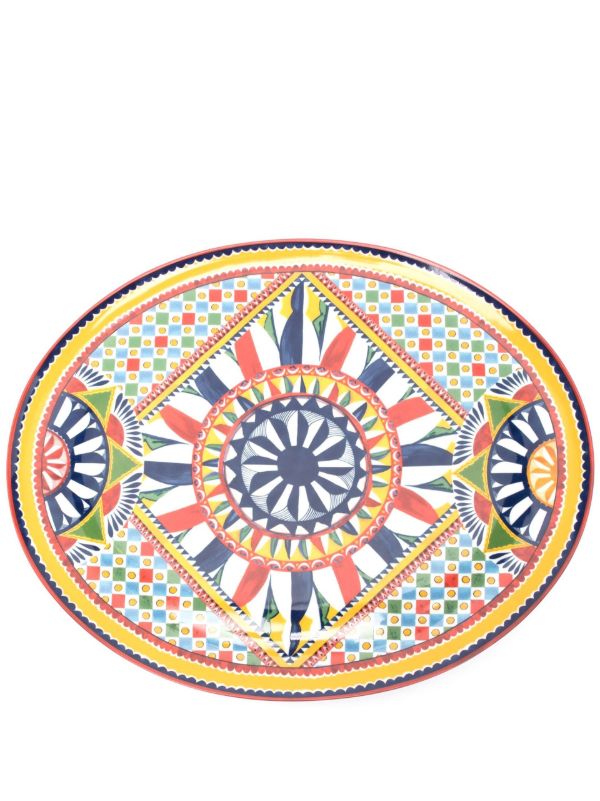 browns Dolce & Gabbana multicolour Carretto serving platter | Browns Plates & Bowls