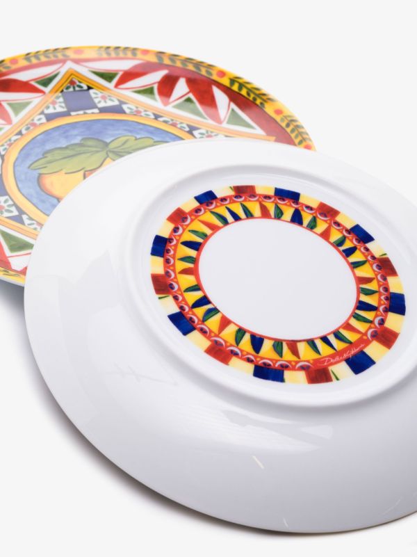 Browns Dolce & Gabbana Multicolour Dinner Plate Set | Browns Decorative Trays & Plates