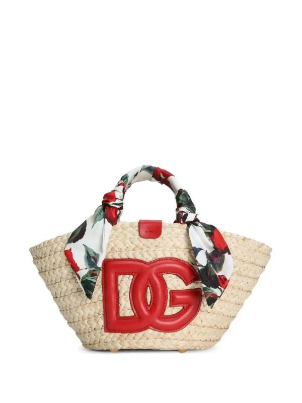 browns Dolce & Gabbana Neutrals Small Kendra Basket Tote Bag | Browns Tote Bags