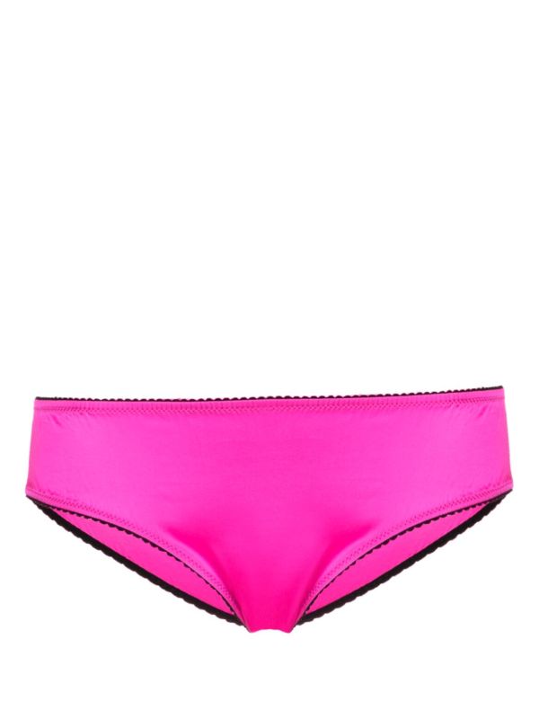 browns Dolce & Gabbana Pink Contrast Trim Silk briefs | Browns Panties