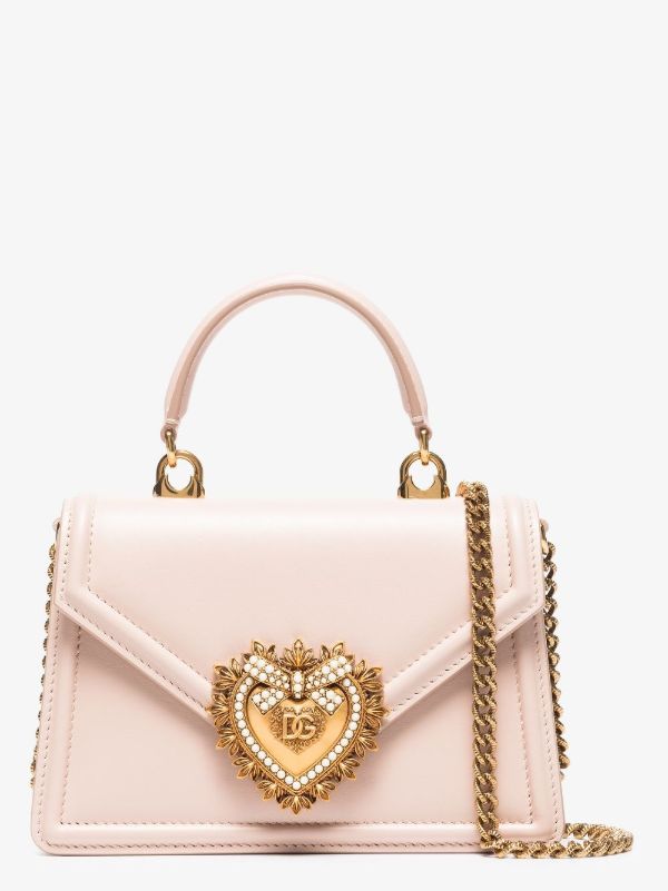 Browns Dolce & Gabbana Pink Devotion Leather Top Handle Bag | Browns Messenger & Crossbody Bags