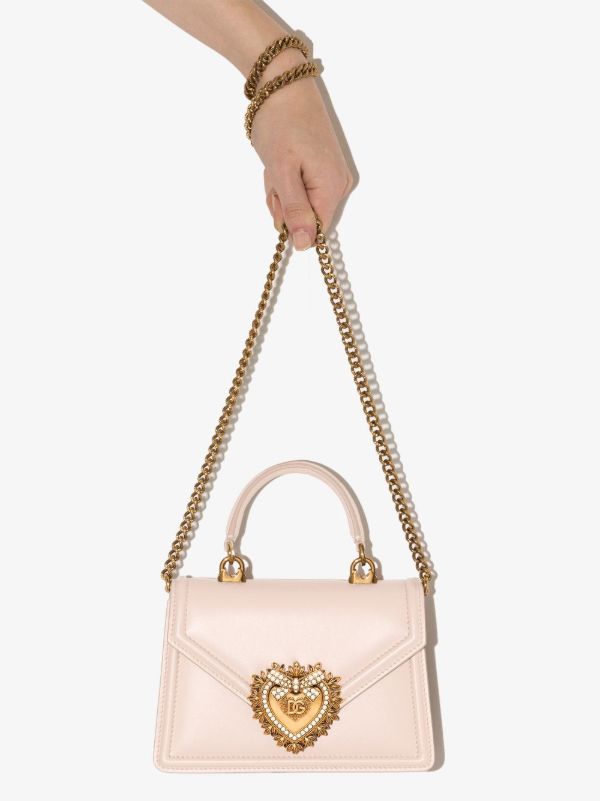 browns Dolce & Gabbana pink devotion Leather top handle Bag | Browns Messenger & Crossbody Bags