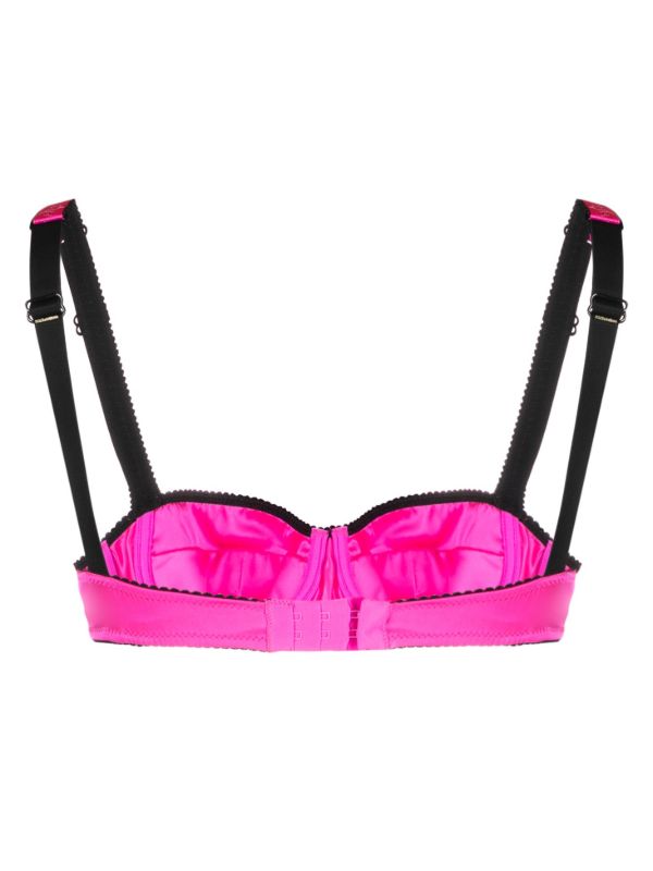 Browns Dolce & Gabbana Pink Satin Balconette Bra | Browns Bras