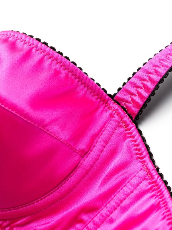 Browns Dolce & Gabbana Pink Satin Balconette Bra | Browns Bras