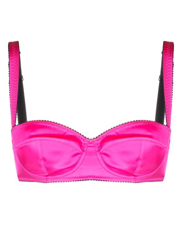 browns Dolce & Gabbana Pink Satin Balconette Bra | Browns Bras