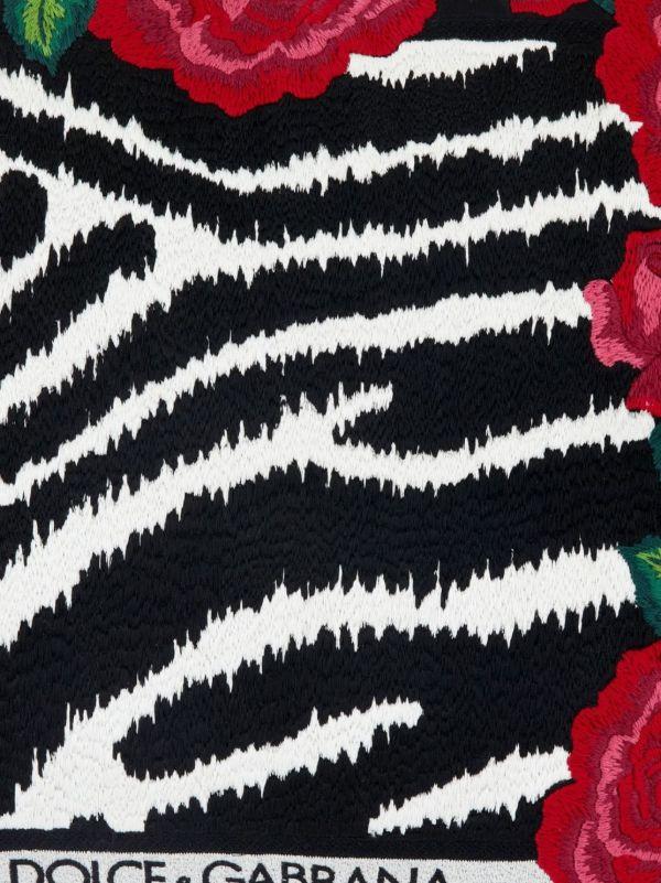 Browns Dolce & Gabbana Pink Zebra Print Embroidered Small Cushion | Browns Cushions