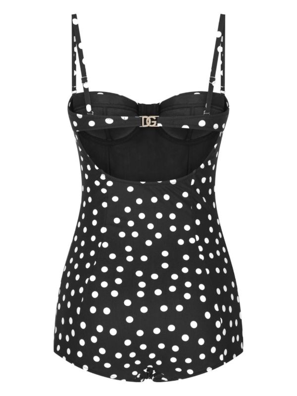 Browns Dolce & Gabbana Polka Dot Balconette Swimsuit | Browns One-Pieces