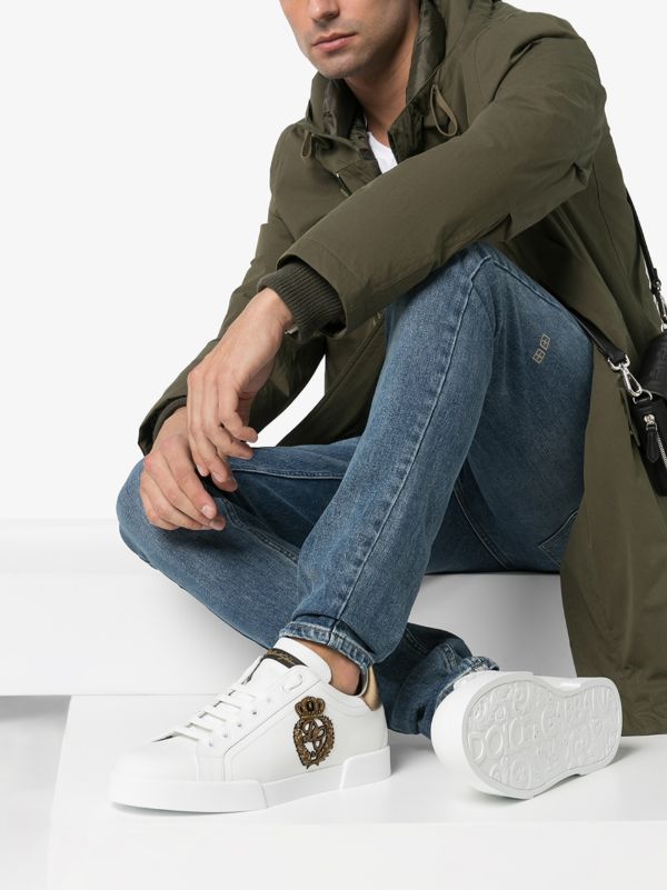 Browns Dolce & Gabbana Portofino Crown-patch Leather Sneakers | Browns Low-Tops