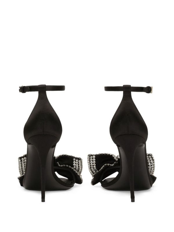 Browns Dolce & Gabbana Rhinestone-embellished Satin Sandals | Browns Sandals