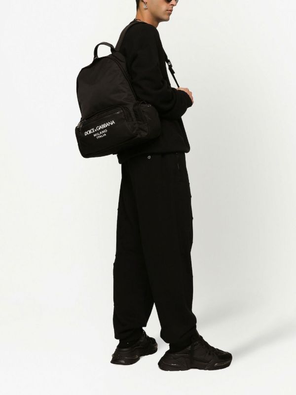 Browns Dolce & Gabbana Rubberised-Logo Backpack | Browns Backpacks