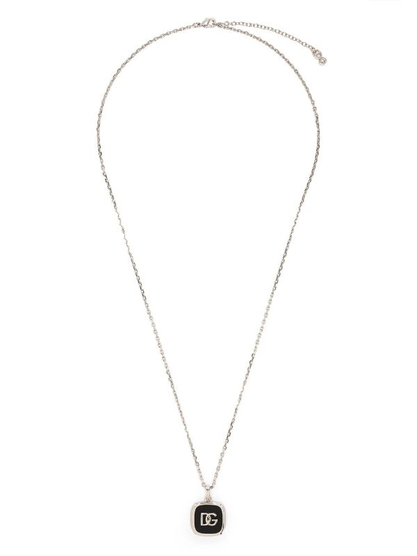 browns Dolce & Gabbana silver-tone Logo necklace | Browns Necklaces