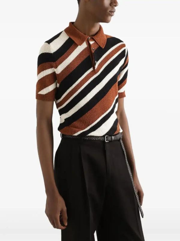 Browns Dolce & Gabbana Striped Polo Shirt | Browns Polo Shirts