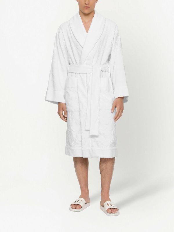 Browns Dolce & Gabbana Terry Cotton Jacquard Bath Robe | Browns Towels