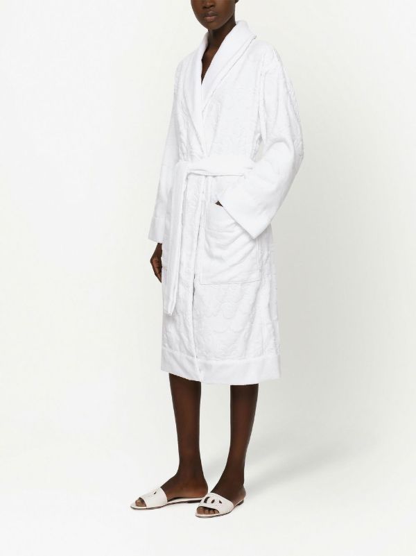 Browns Dolce & Gabbana Terry Cotton Jacquard Bath Robe | Browns Towels