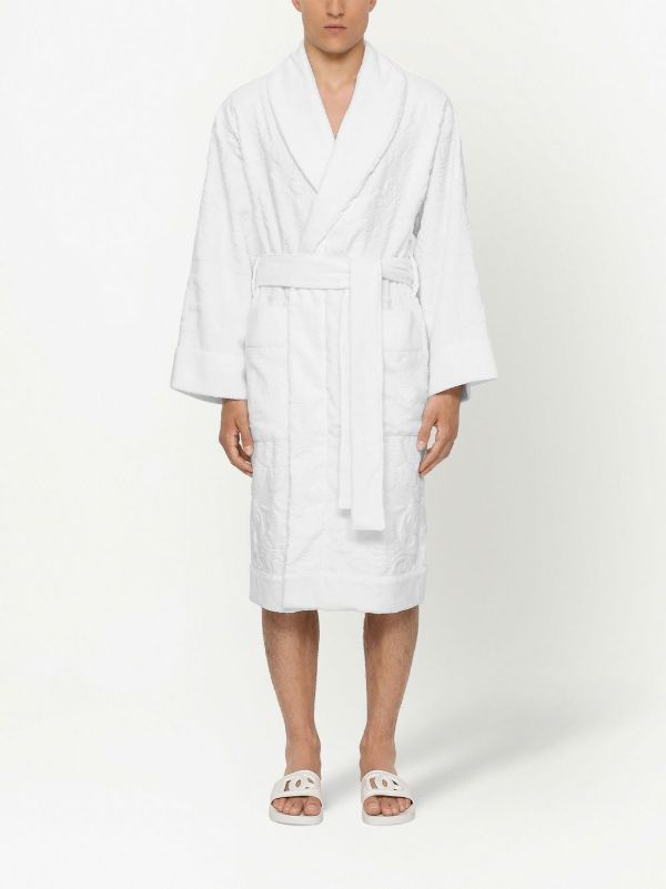 Browns Dolce & Gabbana Terry Cotton Jacquard Bath Robe | Browns Towels