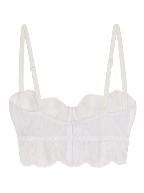 Browns Dolce & Gabbana White Chantilly-Lace Balconette Bra | Browns Bras