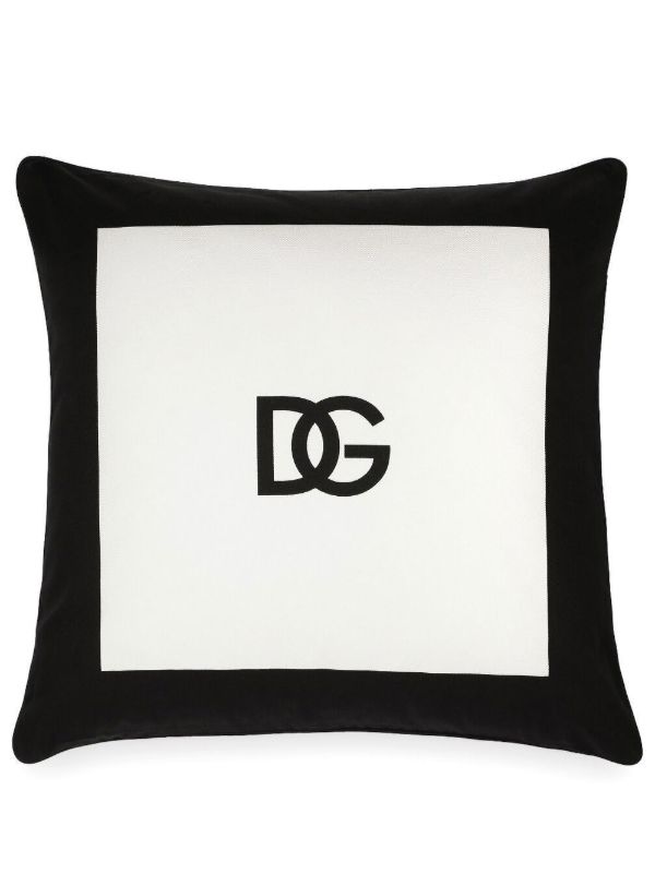 browns Dolce & Gabbana White DG Logo Cushion | Browns Pillowcases