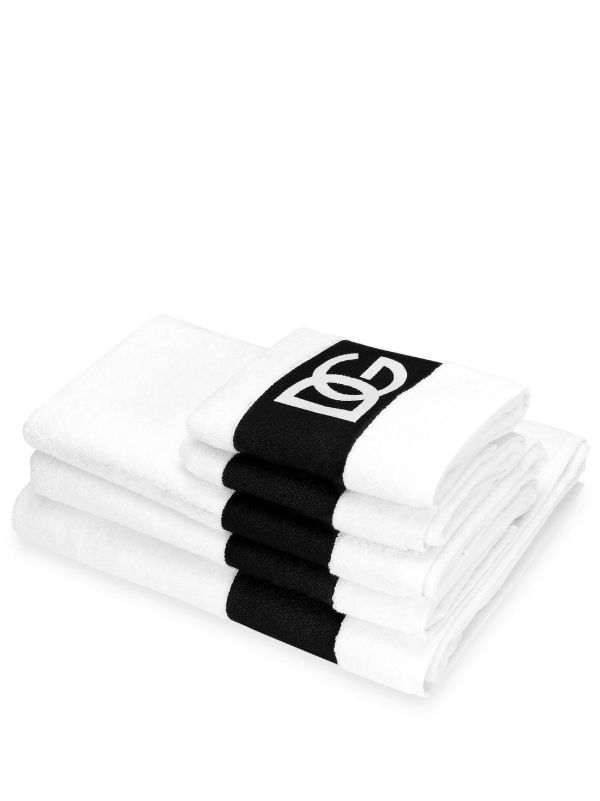 browns Dolce & Gabbana White DG Logo Towel Set | Browns Towels